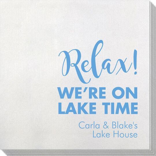 Relax We're on Lake Time Bamboo Luxe Napkins